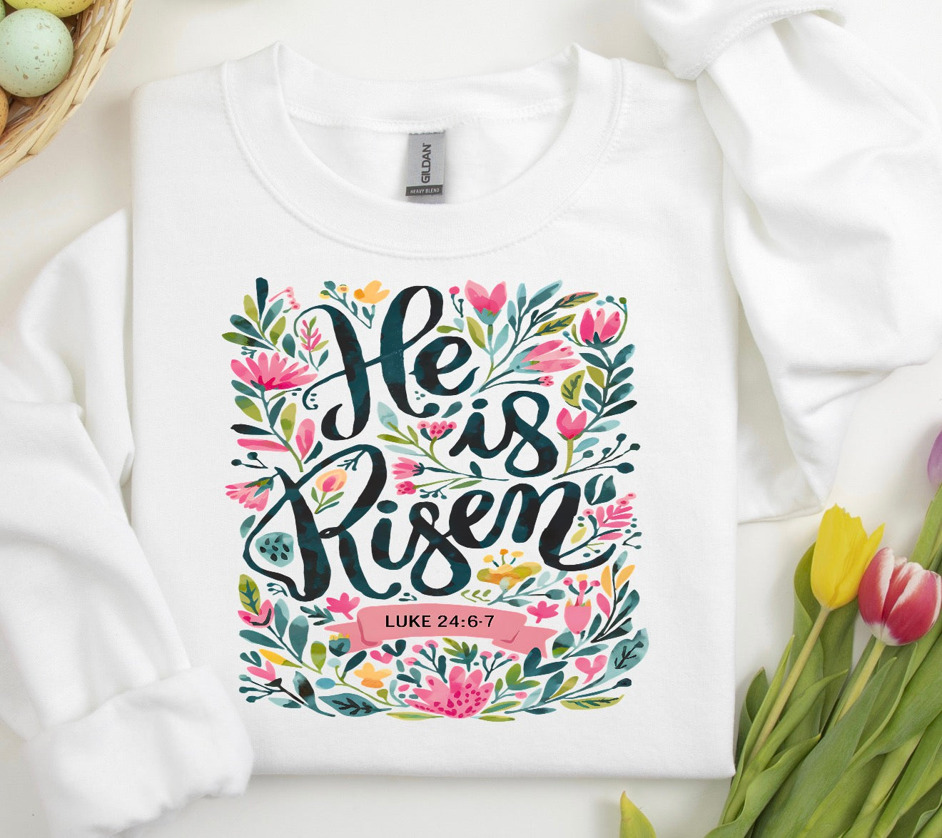 HE IS RISEN LEAVES/ 10” DTF TRANSFER