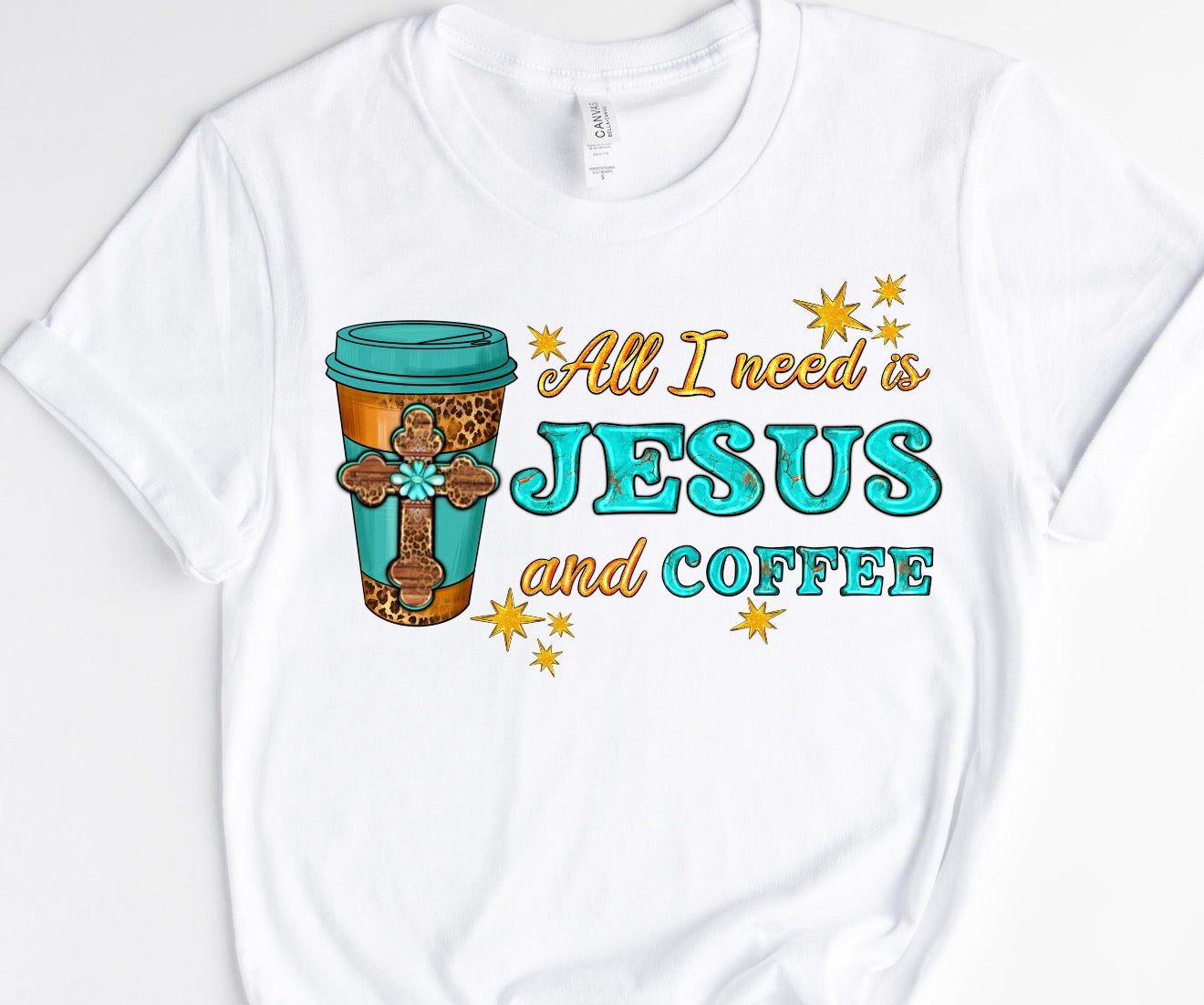 JESUS & COFFEE/ 10” DTF TRANSFER