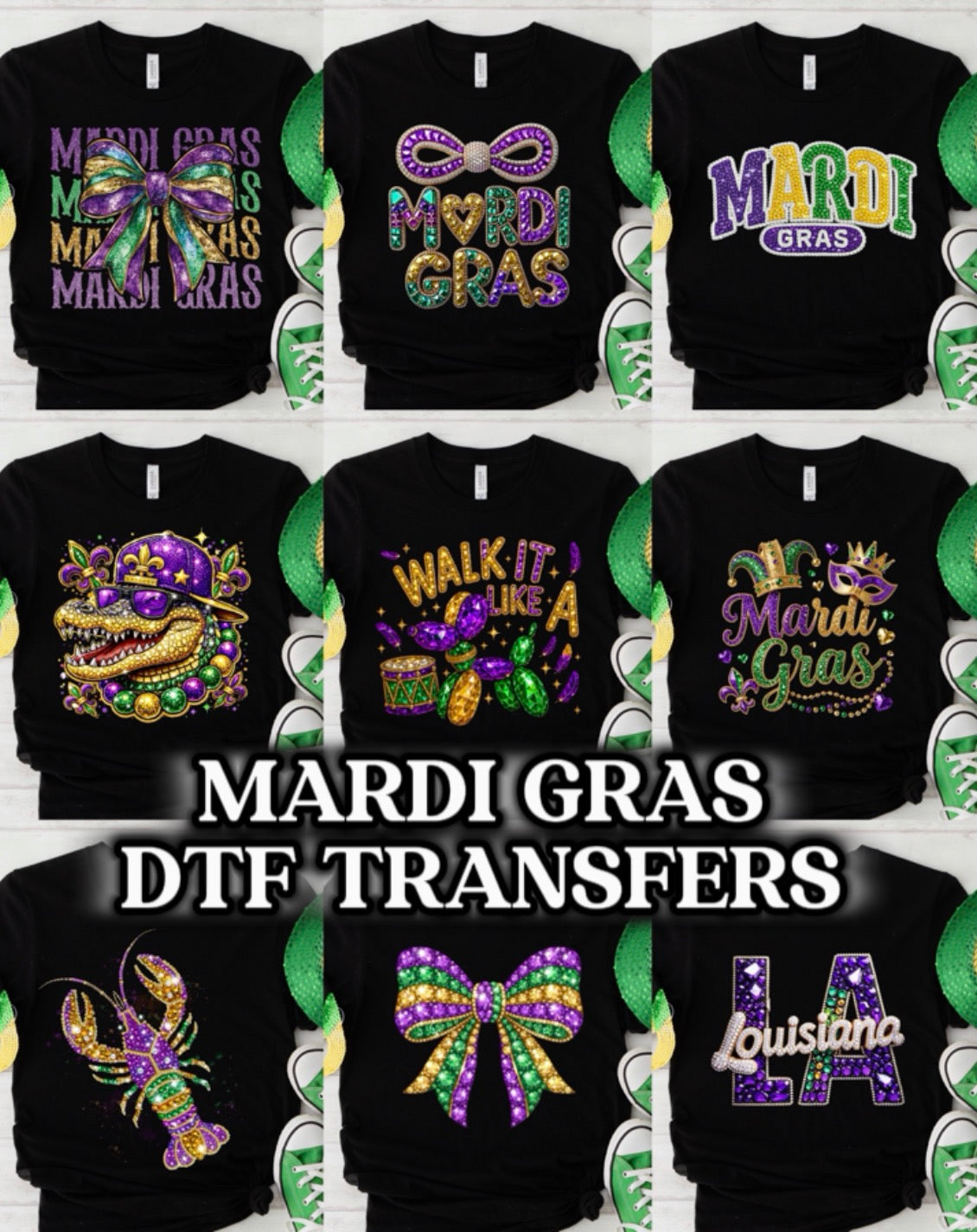 MARDI GRAS DTF TRANSFERS