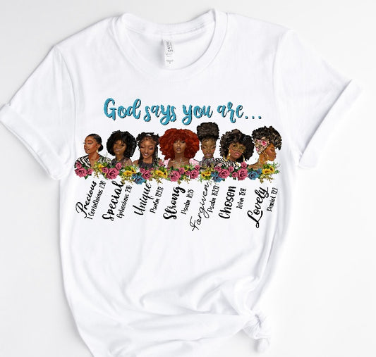 GOD SAYS YOU ARE / 10” DTF TRANSFER