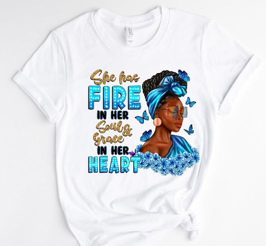 SHE HAS FIRE / 10” DTF TRANSFER