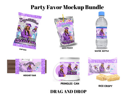 Graduation Editable Design Kit/ NEW (80 pc) (All 4 colors PURPLE, BLUE, GREEN, PINK)