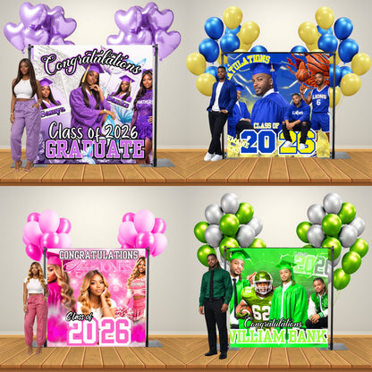 Graduation Editable Design Kit/ NEW (80 pc) (All 4 colors PURPLE, BLUE, GREEN, PINK)