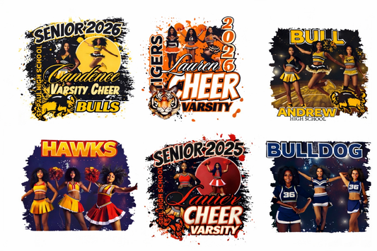 CHEERLEADER EDITABLE DESIGN BUNDLE (15 PC)