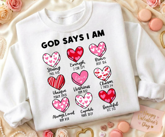 GOD SAYS I AM/10'' DTF TRANSFER