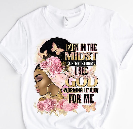 EVEN IN THE MIDST PINK / 10” DTF TRANSFER