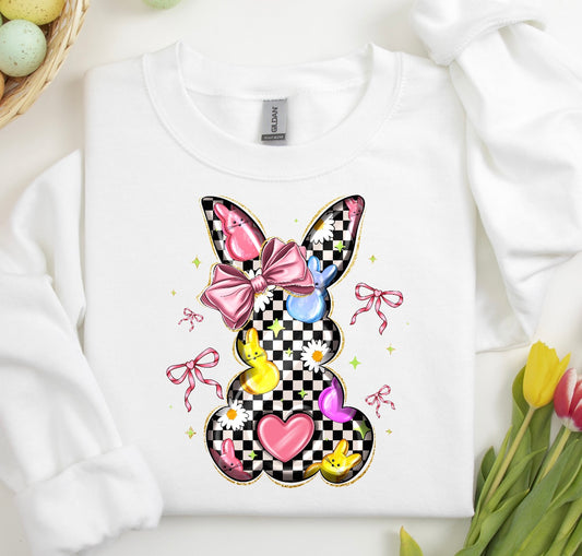 Checker Bunny/ 10” DTF TRANSFER