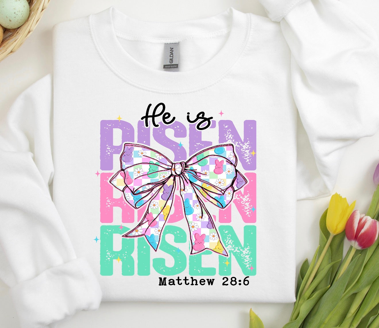 HE IS RISEN PURPLE/ 10” DTF TRANSFER