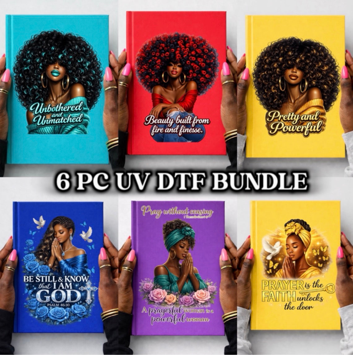 6 PC UV DTF JOURNAL DESIGN BUNDLE
