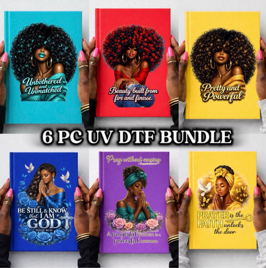6 PC UV DTF JOURNAL DESIGN BUNDLE