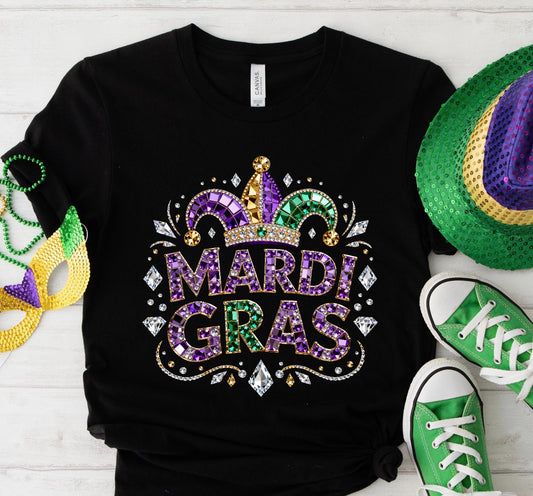 MARDI GRAS DIAMONDS/ 10” DTF TRANSFER