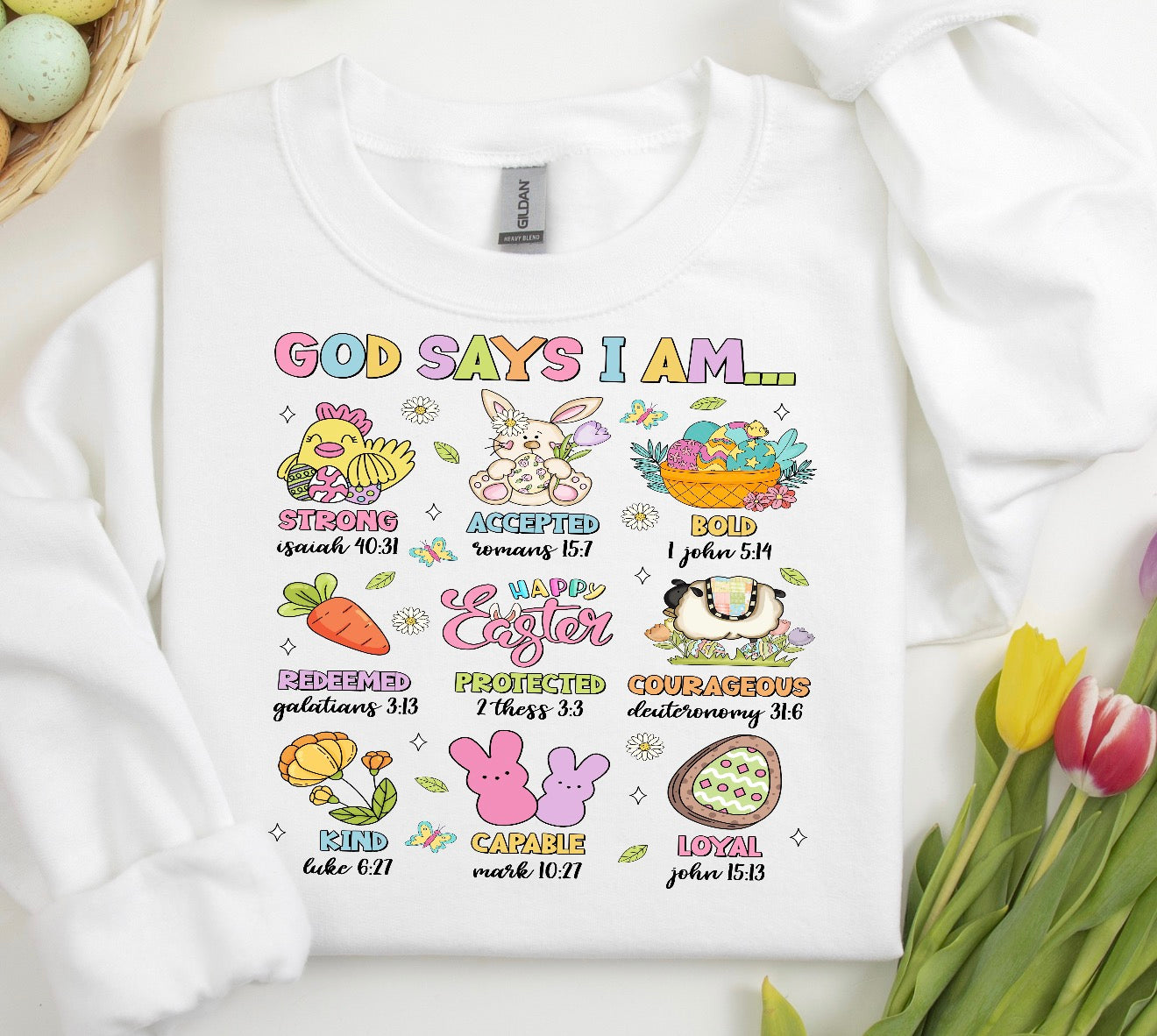 GOD SAYS I AM EASTER/ 10” DTF TRANSFER