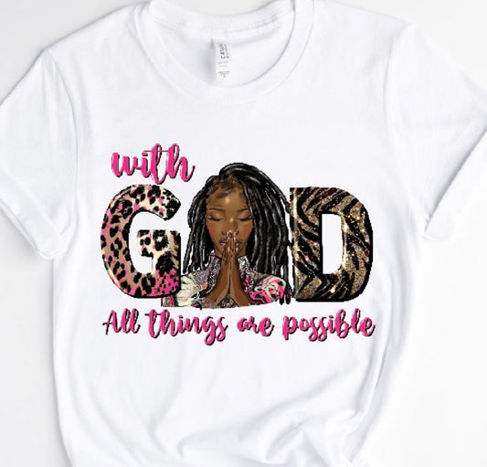 WITH GOD PINK / 10” DTF TRANSFER