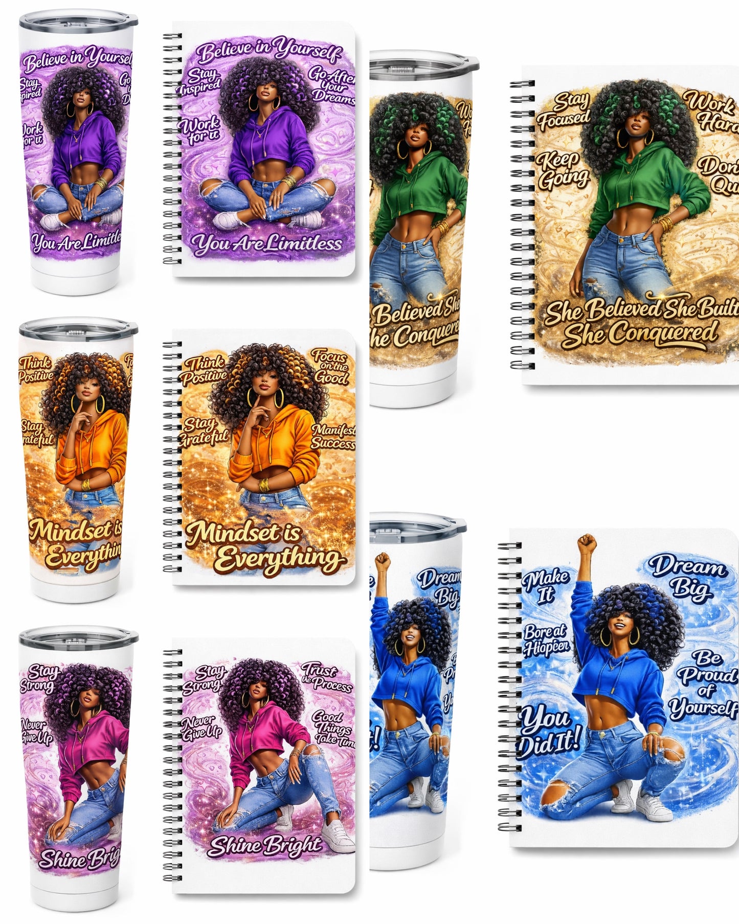 Afro Bundle Png designs (5 total)